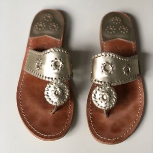 Jack Rogers platinum sandals very gently worn